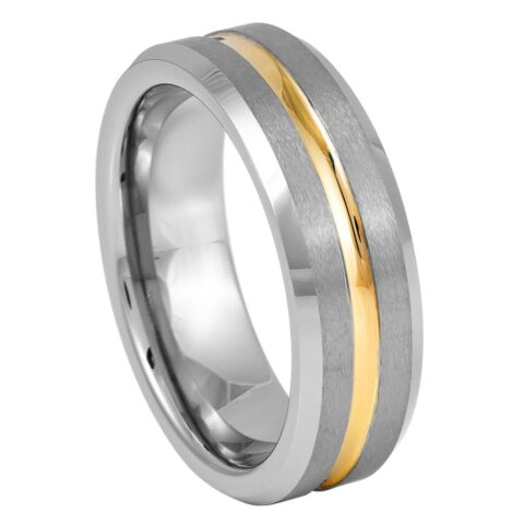 The Visionary- Men's Two Tone Tungsten Wedding Band