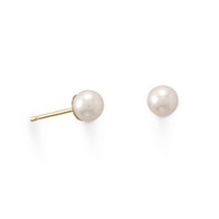 Thumbnail for 14 Karat Gold Cultured Freshwater Pearl Stud Earrings