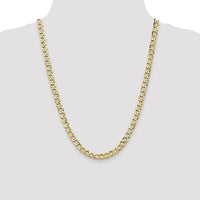 Thumbnail for 10-Karat 6.5mm Semi-Solid Curb Link Chain - 24