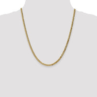 Thumbnail for 10-Karat 3.9mm Flat Beveled Curb Chain - 22