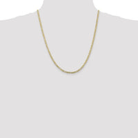 Thumbnail for 10-Karat 3mm Concave Figaro Chain - 22