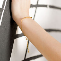 Thumbnail for 14 Karat Gold Plated Bar Friendship Bolo Bracelet