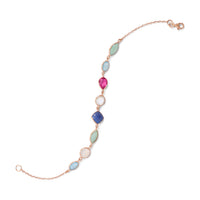 Thumbnail for 14 Karat Rose Gold Plated Multi Gemstone Bracelet