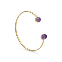 Thumbnail for 14 Karat Gold Plated Rough Cut Amethyst Cuff