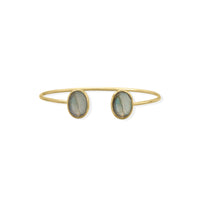 Thumbnail for 14 Karat Gold Plated Labradorite Cuff Bracelet
