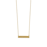 Thumbnail for 14 Karat Gold Plated Engravable Bar Necklace