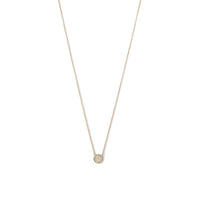 Thumbnail for 14 Karat Gold Plated Mini Synthetic White Opal Necklace