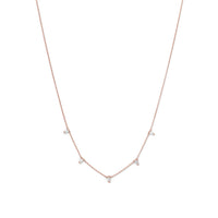 Thumbnail for 14 Karat Rose Gold Plated Dangling CZ Necklace