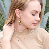 Thumbnail for 14 Karat Gold Plated Spoon Design French Wire Earrings