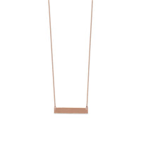 Thumbnail for 14 Karat Rose Gold Engravable Bar Necklace