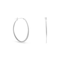 Thumbnail for Graduated Flat Oval Hoop Earrings
