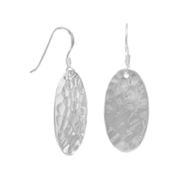 Thumbnail for Large Oval Hammered French Wire Earrings