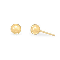 Thumbnail for 14 Karat Gold Plated 6mm Ball Stud Earrings