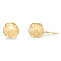 Thumbnail for 14 Karat Gold Plated 10mm Ball Stud Earrings