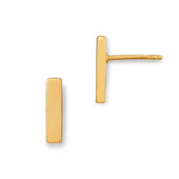 Thumbnail for 14 Karat Gold Plated Bar Stud Earrings