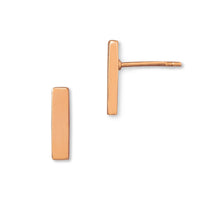 Thumbnail for 14 Karat Rose Gold Plated Bar Stud Earrings