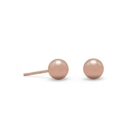 Thumbnail for 14 Karat Rose Gold Plated 6mm Ball Stud Earrings