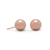 Thumbnail for 14 Karat Rose Gold Plated 10mm Ball Stud Earrings