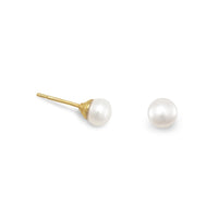 Thumbnail for 14 Karat Gold Plated Cultured Freshwater Pearl Stud Earrings