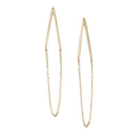 Thumbnail for 14 Karat Gold Plated Chain Drop Earrings