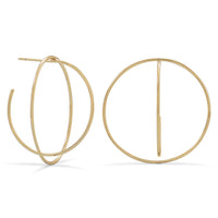 Thumbnail for 14 Karat Gold Plated 3/4 Criss-Cross Hoops