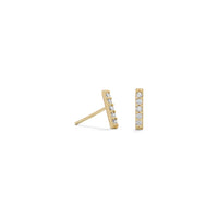 Thumbnail for 14 Karat Gold Plated Mini CZ Bar Studs