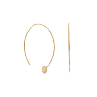 Thumbnail for 14 Karat Gold Plated Threader Dot End Earring
