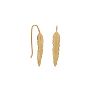 Thumbnail for 14 Karat Gold Plate Feather Earrings