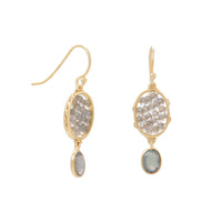 Thumbnail for 14 Karat Gold Plated Labradorite French Wire Earrings