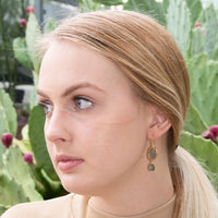 Thumbnail for 14 Karat Gold Plated Labradorite French Wire Earrings