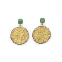 Thumbnail for 14 Karat Gold Plated Green Aventurine and Labradorite Earrings