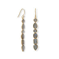 Thumbnail for 14 Karat Gold Plated Multi Shape Labradorite Earrings