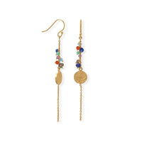Thumbnail for 14 Karat Gold Plated Multi Bead and Disk Earring