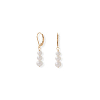 Thumbnail for 14/20 Gold Filled Stacked Cultured Freshwater Pearl Lever Earrings