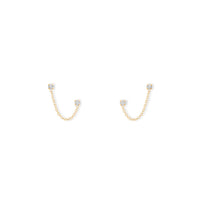 Thumbnail for 14 Karat Gold Double Post Crystal Earrings