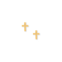 Thumbnail for 14 Karat Gold Plated Cross Stud Earrings