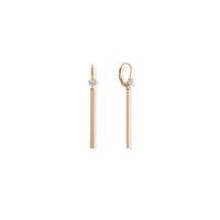 Thumbnail for 14/20 Gold Filled Bar Drop with CZ Earrings