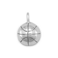 Thumbnail for 1/2 Round Basketball Charm