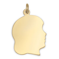 Thumbnail for 14/20 Gold Filled Engravable Girl's Silhouette Pendant