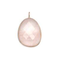 Thumbnail for 14 Karat Rose Gold Plated Rose Quartz Pendant