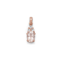 Thumbnail for 14 Karat Rose Gold Plated Morganite and White Topaz Pendant
