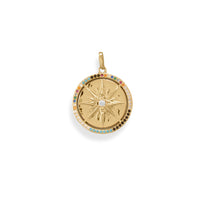 Thumbnail for 14 Karat Gold Plated Multi Color CZ Star Design Pendant