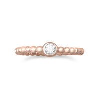 Thumbnail for 14 Karat Rose Gold Plated CZ Ring