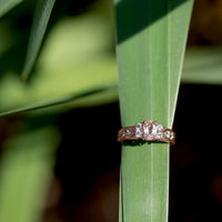 Thumbnail for 14 Karat Rose Gold Plated Morganite and White Topaz Ring