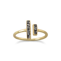 Thumbnail for 14 Karat Gold Plated and Diamond Chip Ring