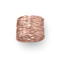Thumbnail for 14 Karat Rose Gold Wide Textured Ring