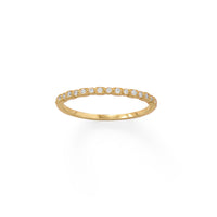 Thumbnail for 14 Karat Gold Plated Thin CZ Ring