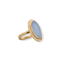 Thumbnail for 14 Karat Gold Plated Oval Chalcedony Ring