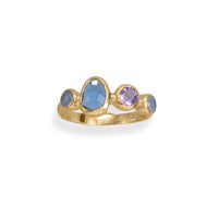 Thumbnail for 14 Karat Gold Plated Amethyst, Chalcedony and Hydro Glass Ring