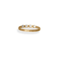 Thumbnail for 14/20 Gold Filled CZ Double Wire Ring